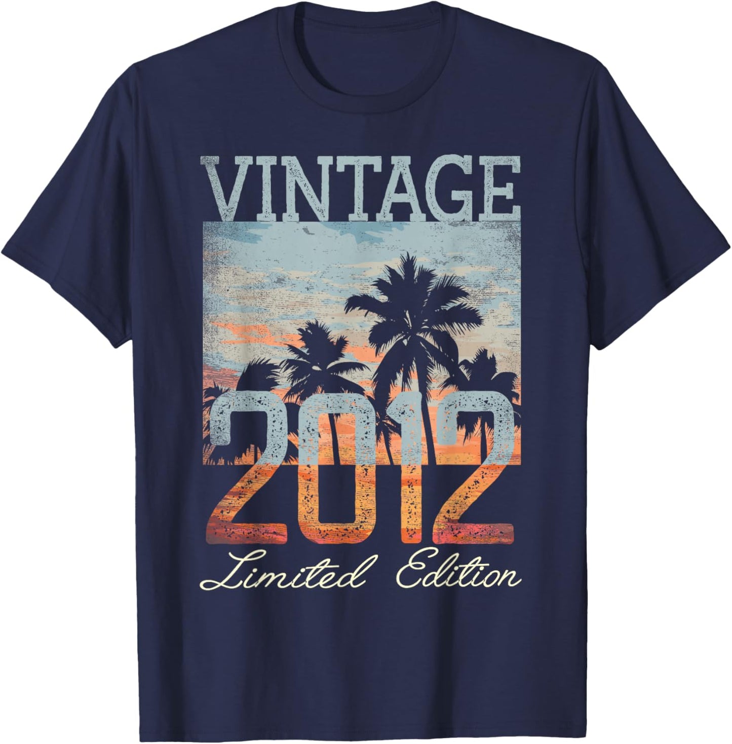 Vintage 2012 Limited Edition 13th Birthday 13 Year Old Gifts T-Shirt - T-Shirt | Navy