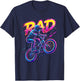 Rad BMX 80s Retro Aesthetic Bicycle Riders Racing Bikers T-Shirt - T-Shirt | Navy