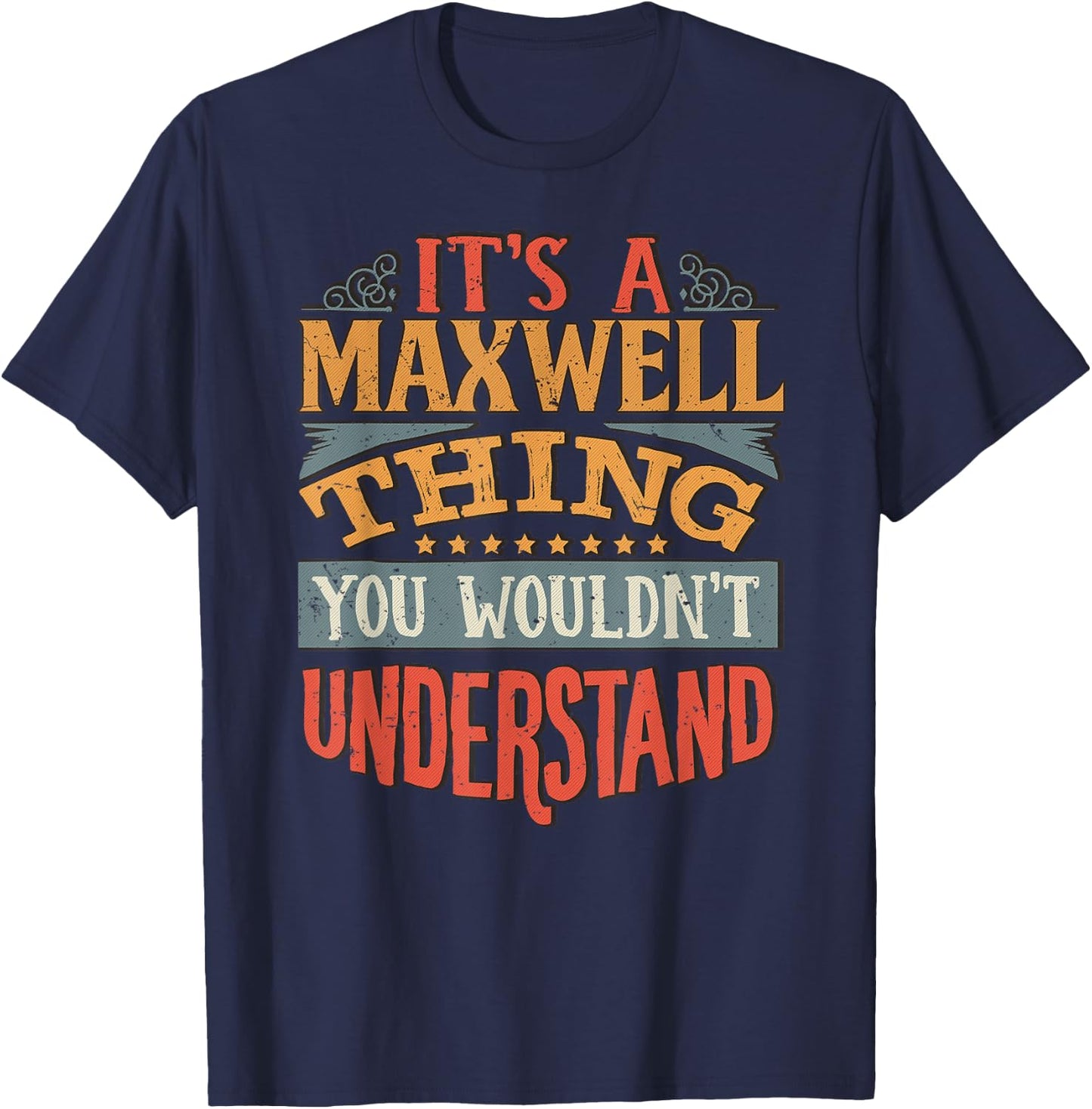 Maxwell Name T-Shirt - T-Shirt | Navy