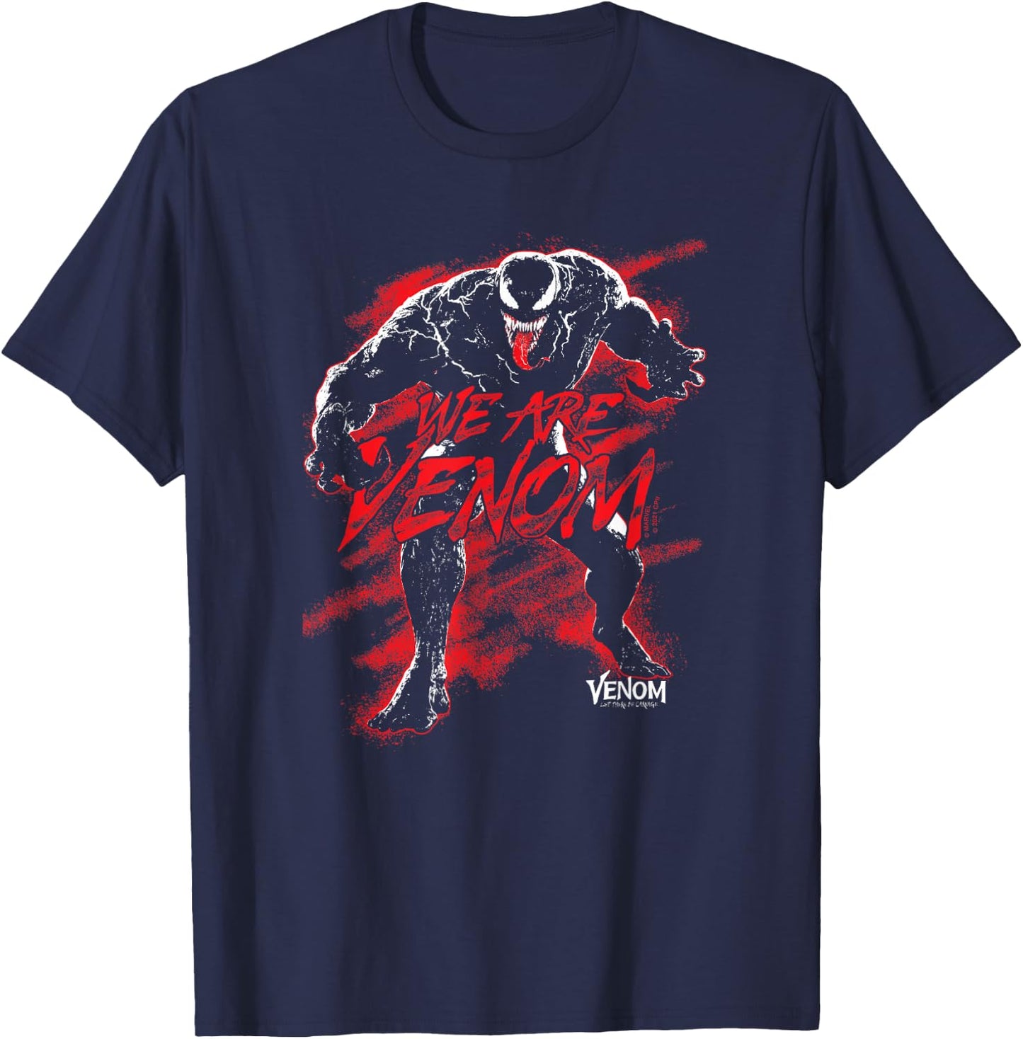 Marvel Venom: Let There Be Carnage We Are Venom Red Splash T-Shirt - T-Shirt | Navy
