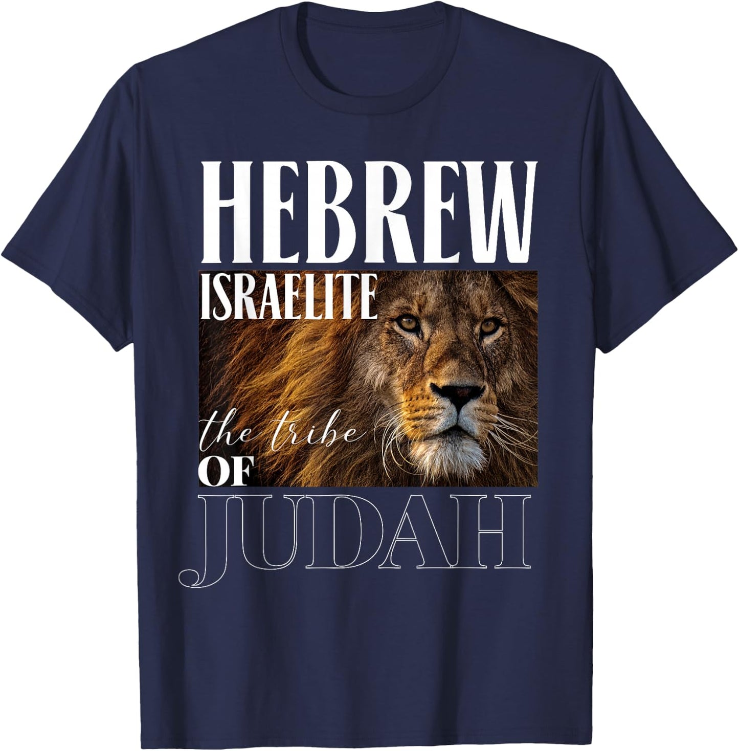 Hebrew Israelite Lion of Judah Jewish Jew Gift T-Shirt - T-Shirt | Navy