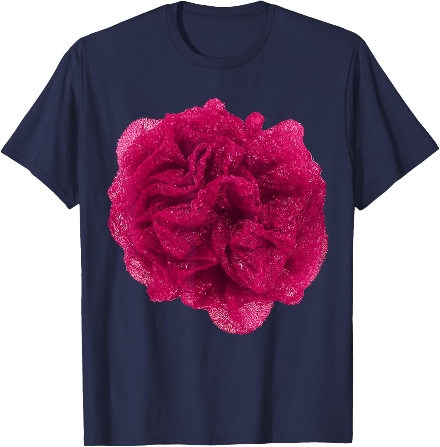 Pink Shower Loofah Costume Funny Halloween Cosplay Dress-up T-Shirt - T-Shirt | Navy