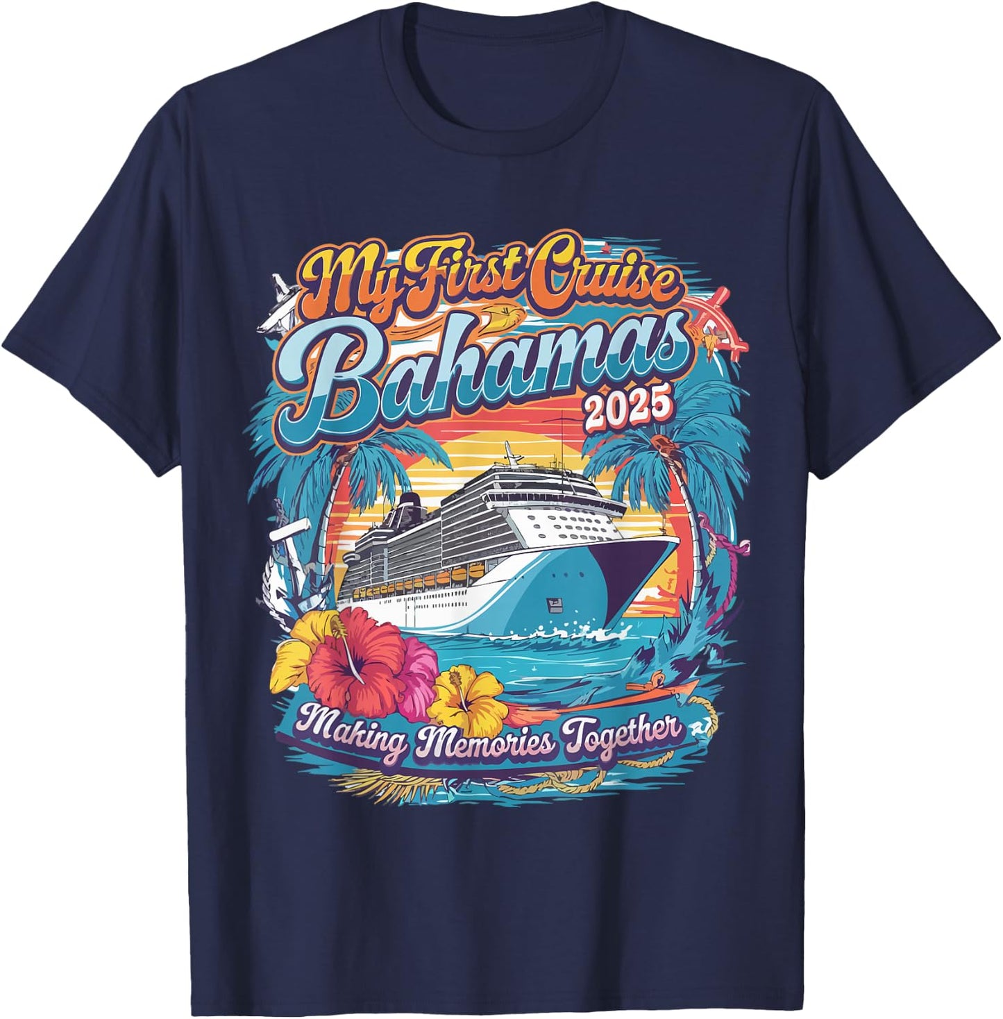 My First Cruise Bahamas 2025 Family Vacation for Kids T-Shirt - T-Shirt | Navy
