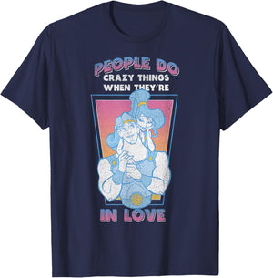 Disney Hercules Valentine's Day Vintage Megara in Love T-Shirt - T-Shirt | Navy