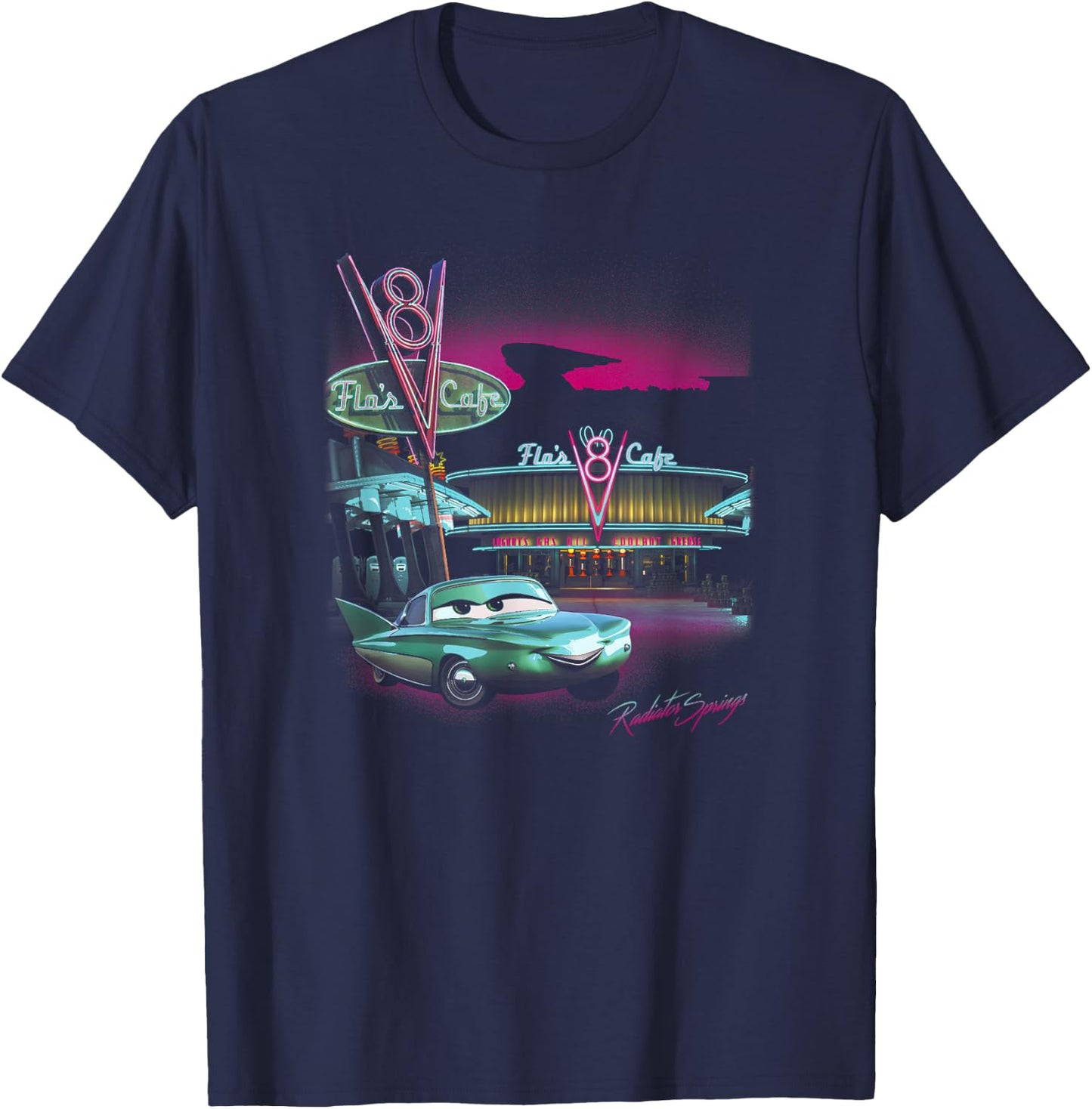 Disney Pixar Cars Radiator Springs Flo's Cafe Small T-Shirt - T-Shirt | Navy