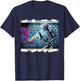 Cyberpunk Graffiti Robotic Skeleton Artist Cyborg Streetwear T-Shirt - T-Shirt | Navy