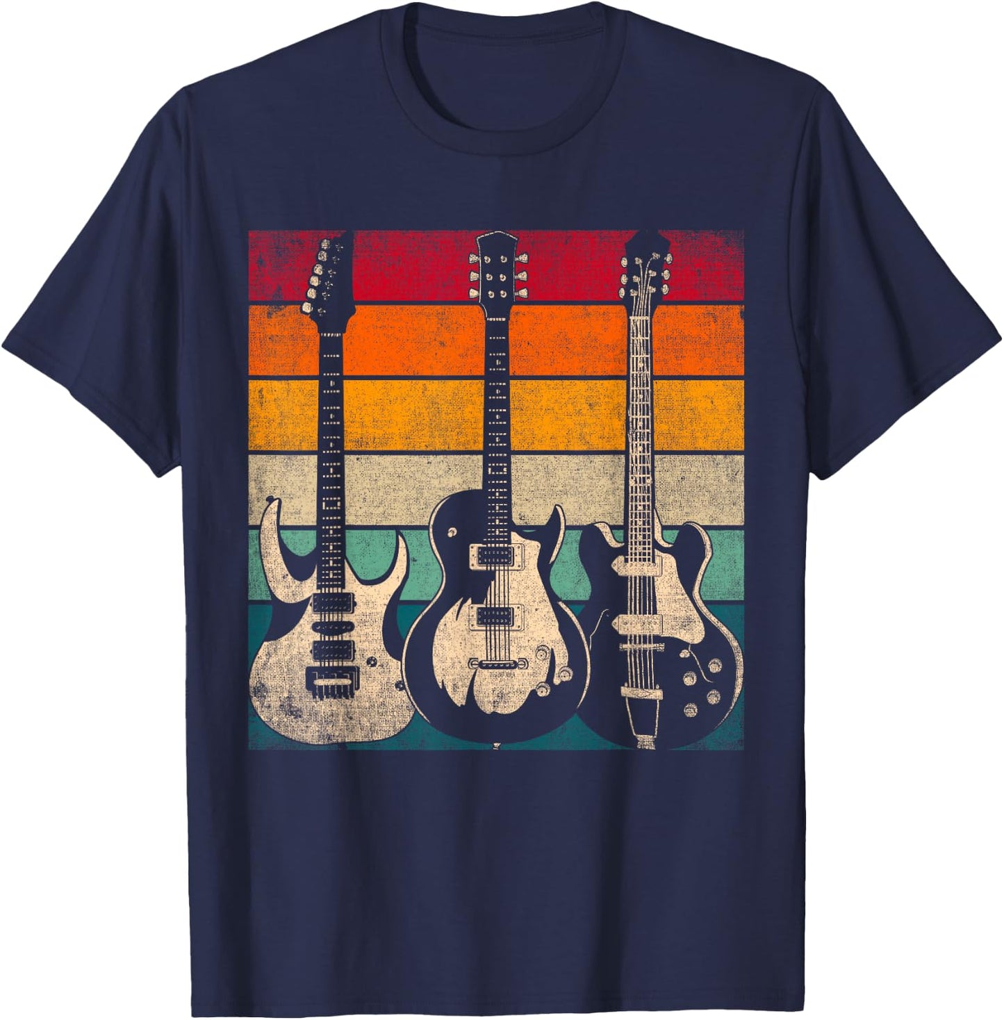 Retro Guitar T-Shirt - T-Shirt | Navy
