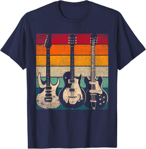 Retro Guitar T-Shirt - T-Shirt | Navy