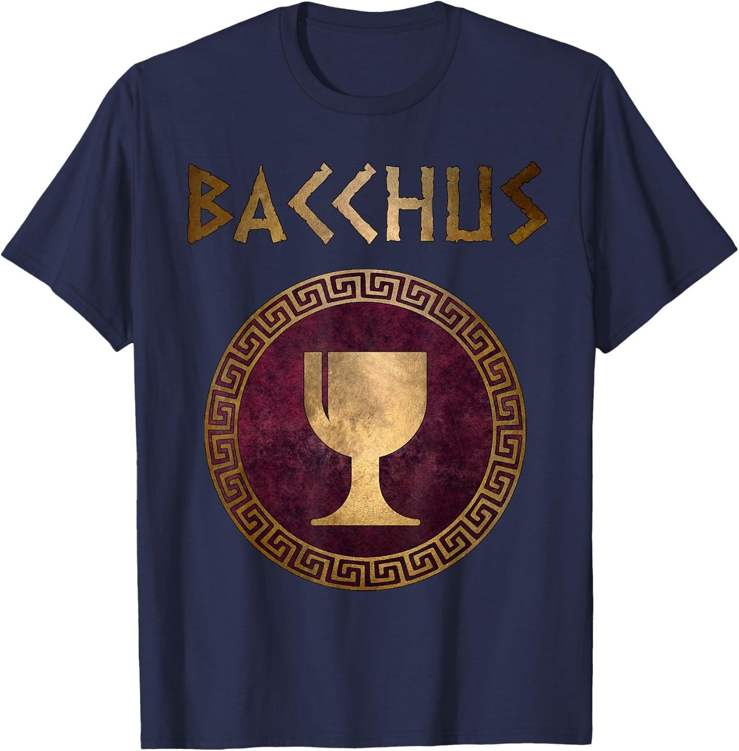 Bacchus Roman God of Wine and Feasts T-Shirt - T-Shirt | Navy
