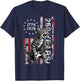 250 Years US Flag Cat Playing Guitar - Funny Patriotic Cat T-Shirt - T-Shirt | Navy