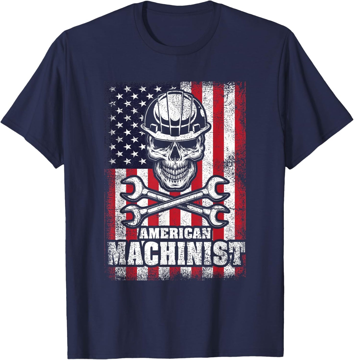 American Machinist Mechanic Machinist Operator T-Shirt - T-Shirt | Navy