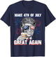 Make 4th Of July Great Again Funny Trump Men Drinking Beer T-Shirt - T-Shirt | Navy