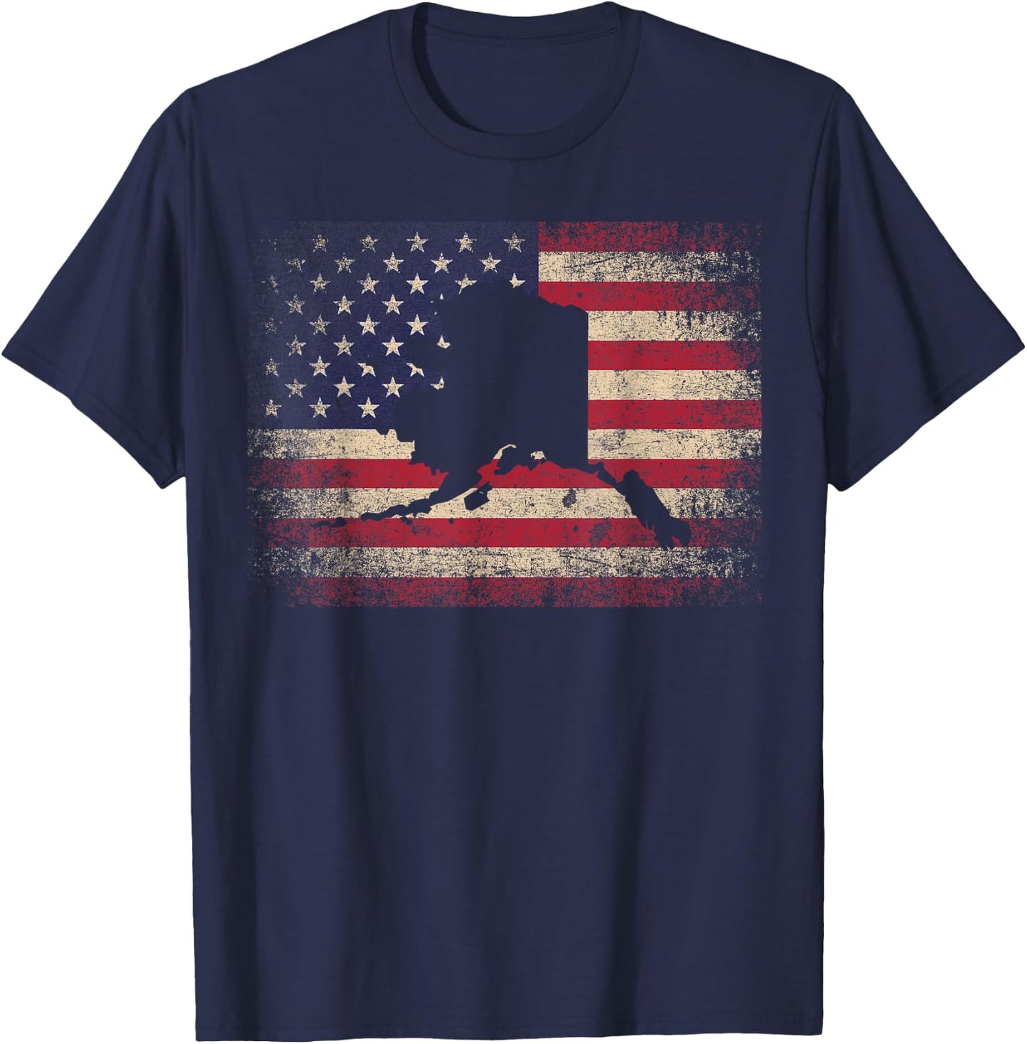 Alaska 4th of July Gift American Flag USA - America Home Kids Men T-Shirt - T-Shirt | Navy