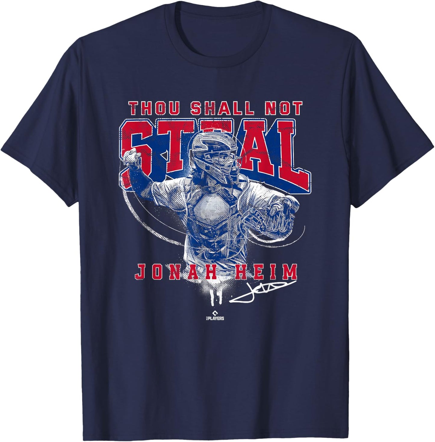 Thou Shall Not Steal Jonah Home Texas MLBPA T-Shirt - T-Shirt | Navy