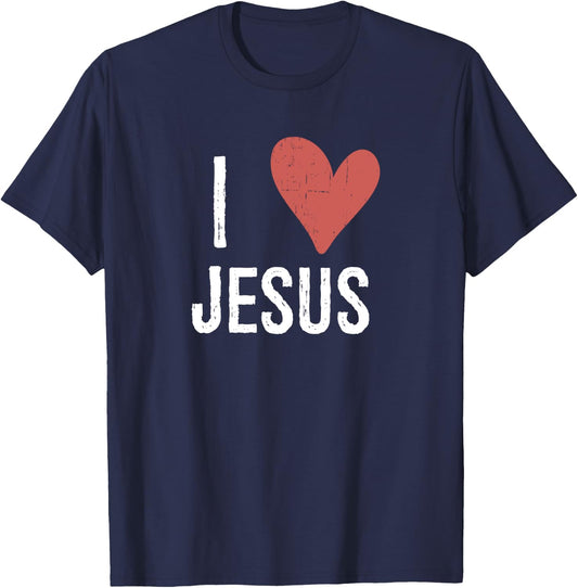 I Love Jesus T-Shirt - T-Shirt | Navy