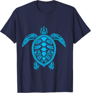Sea Turtle Beach Lover Ocean Animal Graphic Novelty T-Shirt - T-Shirt | Navy