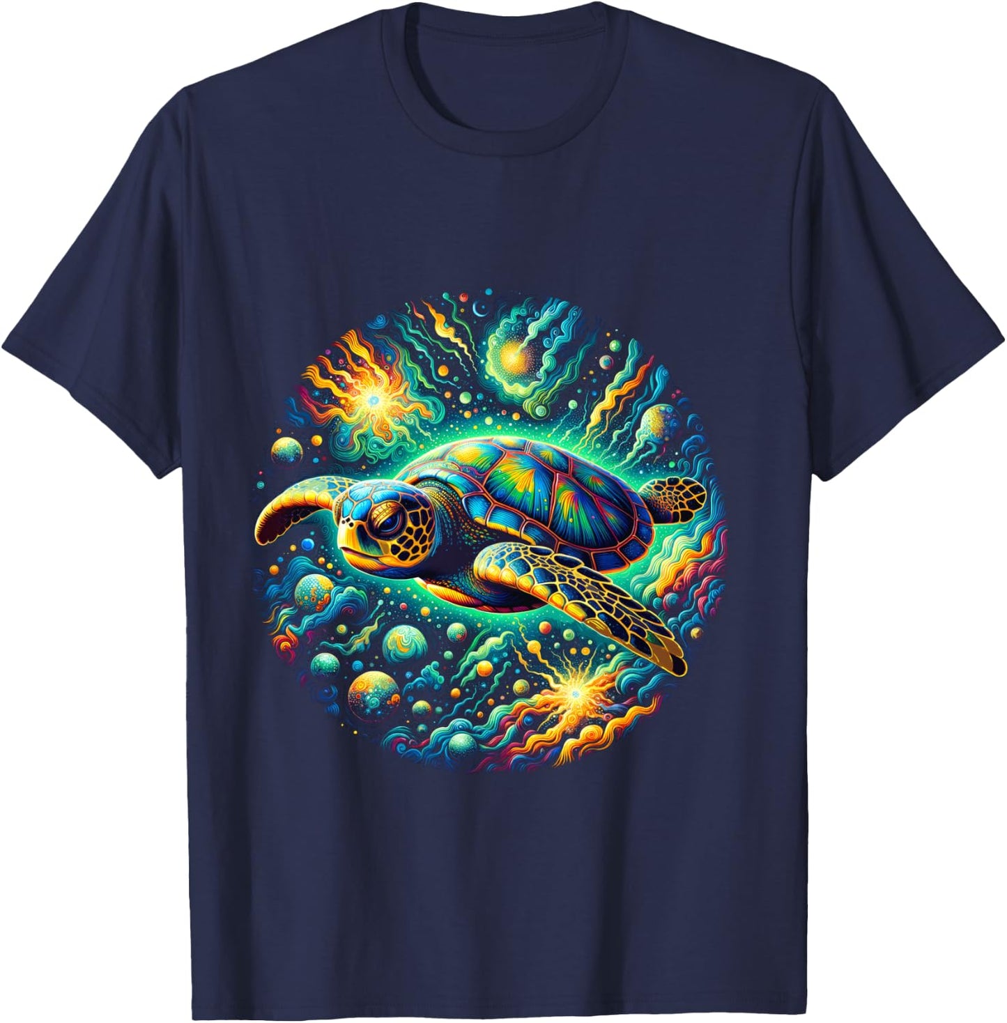 Sea Turtle Beach Lover Ocean Animal Graphic Novelty T-Shirt - T-Shirt | Navy