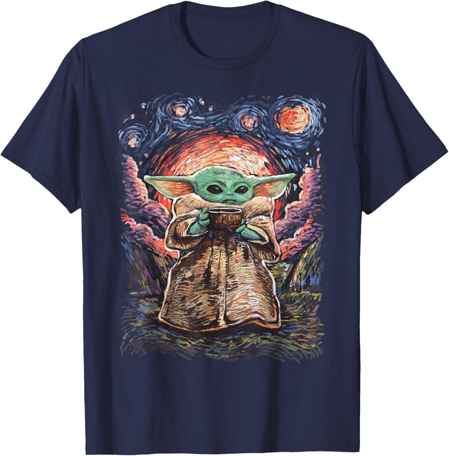 Star Wars The Child Starry Night T-Shirt - T-Shirt | Navy