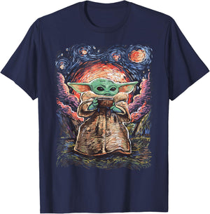 Star Wars The Child Starry Night T-Shirt - T-Shirt | Navy