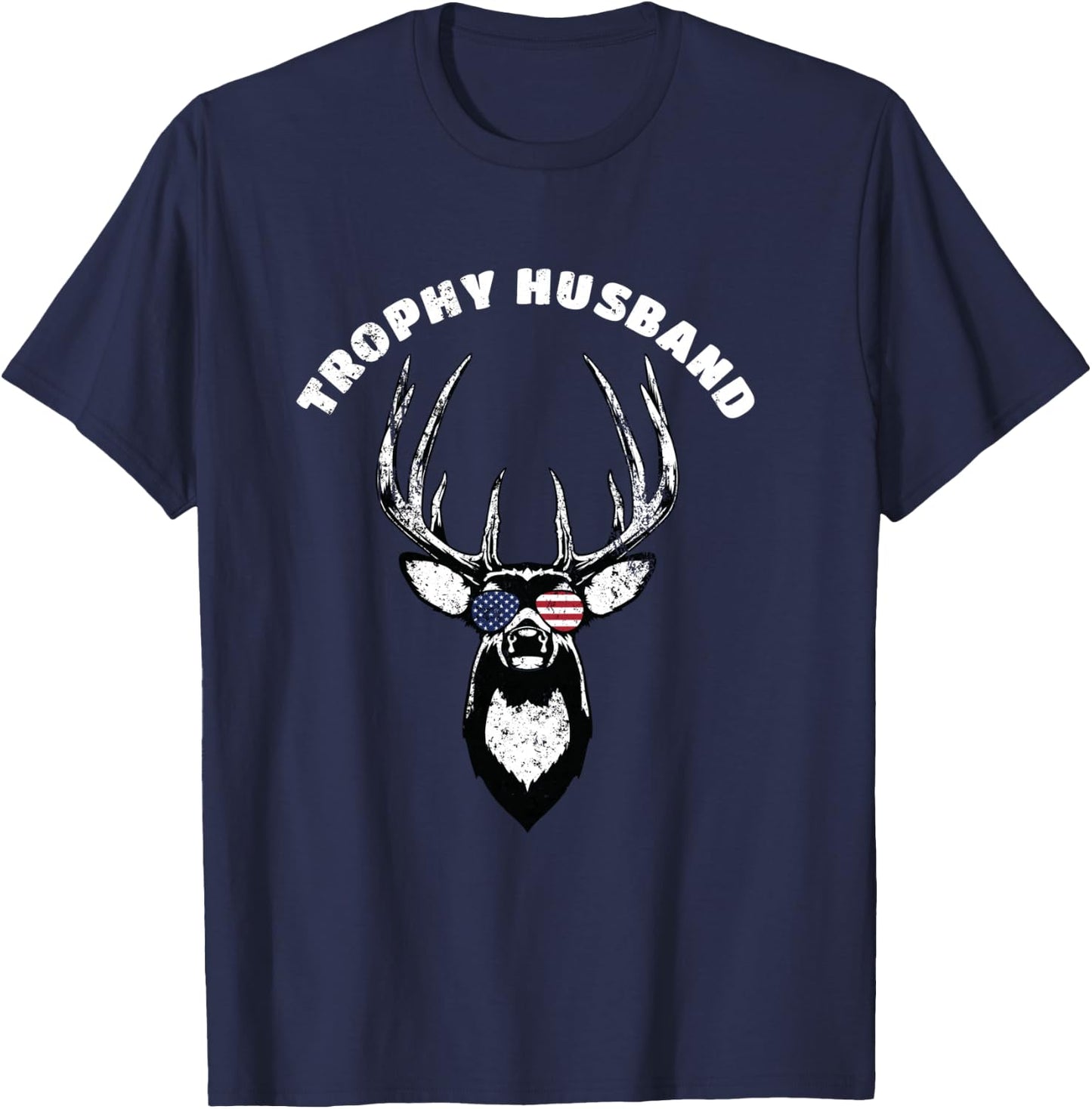 Trophy Husband Hunter Outdoor Adventure Lover Gift Dad Men T-Shirt - T-Shirt | Navy