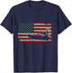 Airboat America Flag I Patriotic Airboat Captain Racing Gift T-Shirt - T-Shirt | Navy