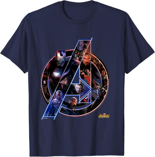 Marvel Avengers Infinity War Neon Team T-Shirt - T-Shirt | Navy