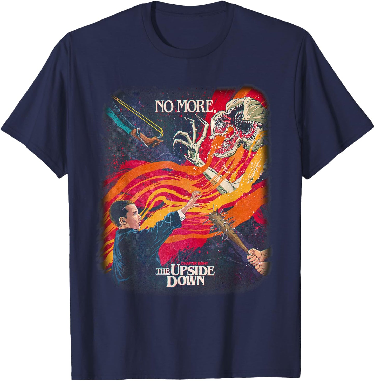 Stranger Things Season 1 x Butcher Billy No More Official T-Shirt - T-Shirt | Navy