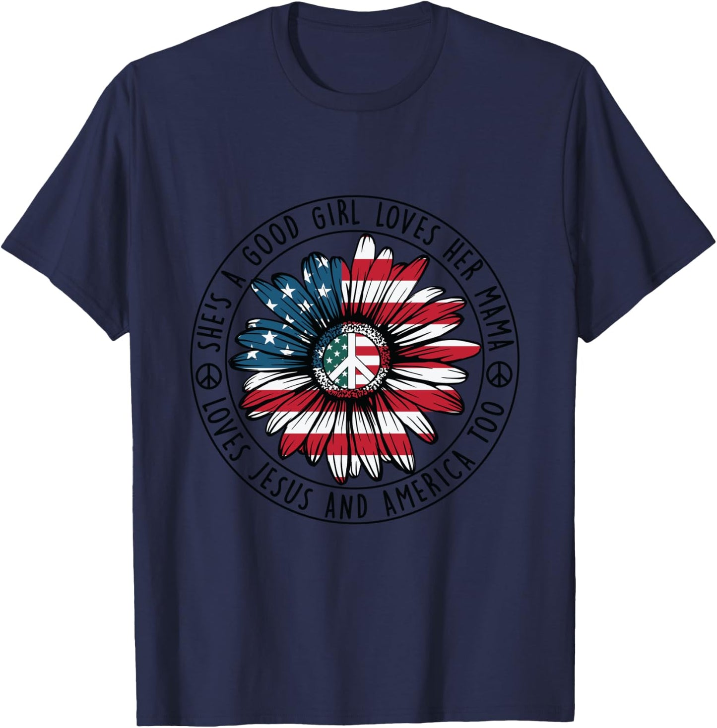 She's a Good Girl Loves her Mama T-Shirt - T-Shirt | Navy