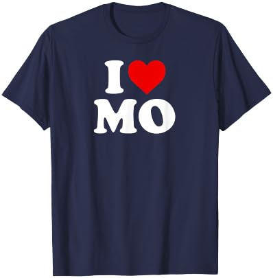 I Love MO Heart Missouri T-Shirt - T-Shirt | Navy