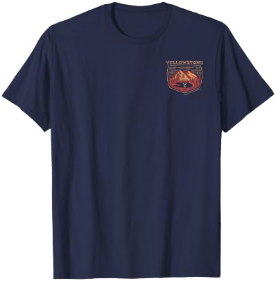 Yellowstone Dutton Ranch Mountains Pocket Logo Front & Back T-Shirt - T-Shirt | Navy
