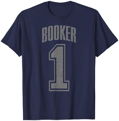 Booker Supporter Number 1 Biggest Fan T-Shirt - T-Shirt | Navy