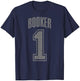 Booker Supporter Number 1 Biggest Fan T-Shirt - T-Shirt | Navy