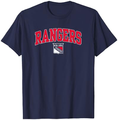 New York Rangers Arch Over Royal Officially Licensed T-Shirt - T-Shirt | Navy