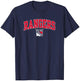 New York Rangers Arch Over Royal Officially Licensed T-Shirt - T-Shirt | Navy