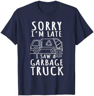 Recycling Garbage Truck Trash Collector Recycle Earth Day T-Shirt - T-Shirt | Navy