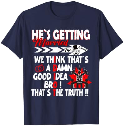 Stag Party Groom Crew Bachelor Party Hes getting Married T-Shirt - T-Shirt | Navy