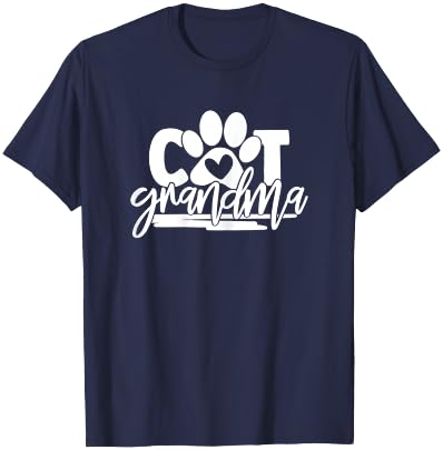 Cat Grandma Shirt for Kitten Cats Lover Grandma T-Shirt - T-Shirt | Navy