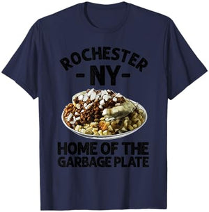 Funny Rochester NY Garbage Plate Gift Cool New York Food Pun T-Shirt - T-Shirt | Navy