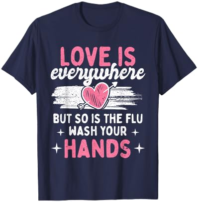 Vintage Flu Season Wash Your Hands Anti-Germ T-Shirt - T-Shirt | Navy