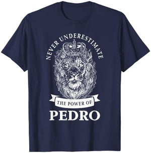 Pedro Gift Name Lion T-Shirt - T-Shirt | Navy