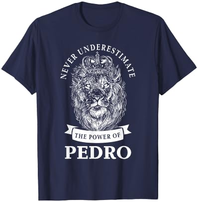 Pedro Gift Name Lion T-Shirt - T-Shirt | Navy