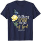 Christian Bible Verse Butterfly Rose Flower Romans 8:39 T-Shirt - T-Shirt | Navy