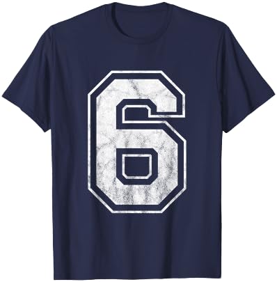 Number 6 T-Shirt - T-Shirt | Navy