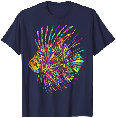 Colorful Lionfish Lion Fish T-Shirt - T-Shirt | Navy