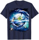 Galaxy Dolphin Dolphins In Space Earth T-Shirt - T-Shirt | Navy