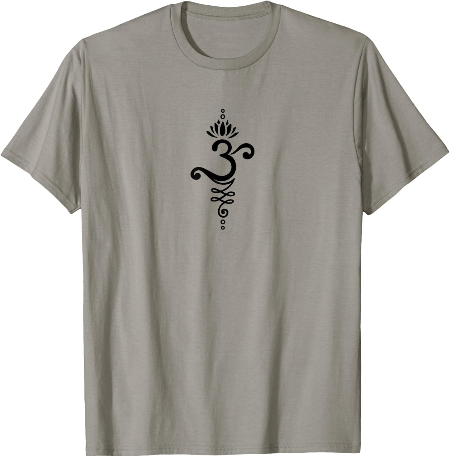 Om Mantra Yoga Symbol Lotus Flower Unalome Ornament Buddhism T-Shirt - T-Shirt | Sand