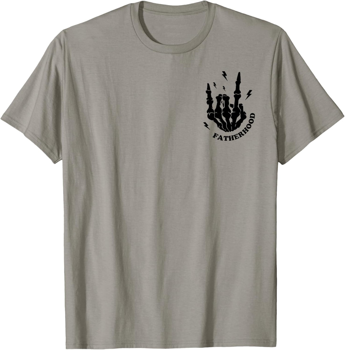 Fatherhood Some Day I Rock It Fathers Day Skeleton (2 Sided) T-Shirt - T-Shirt | Sand