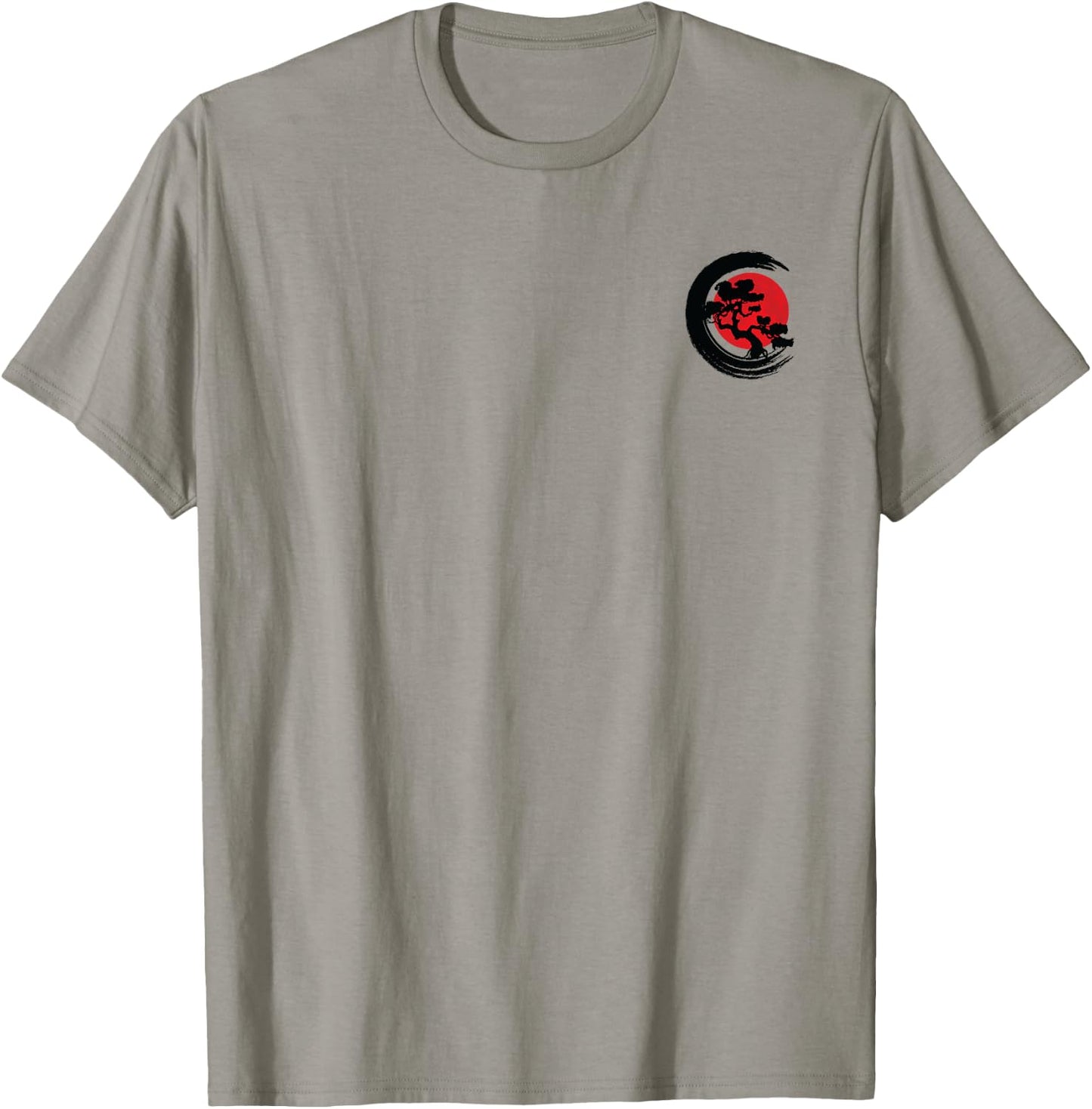 Minimalist Japanese Aesthetic Pocket Bonsai T-Shirt - T-Shirt | Sand