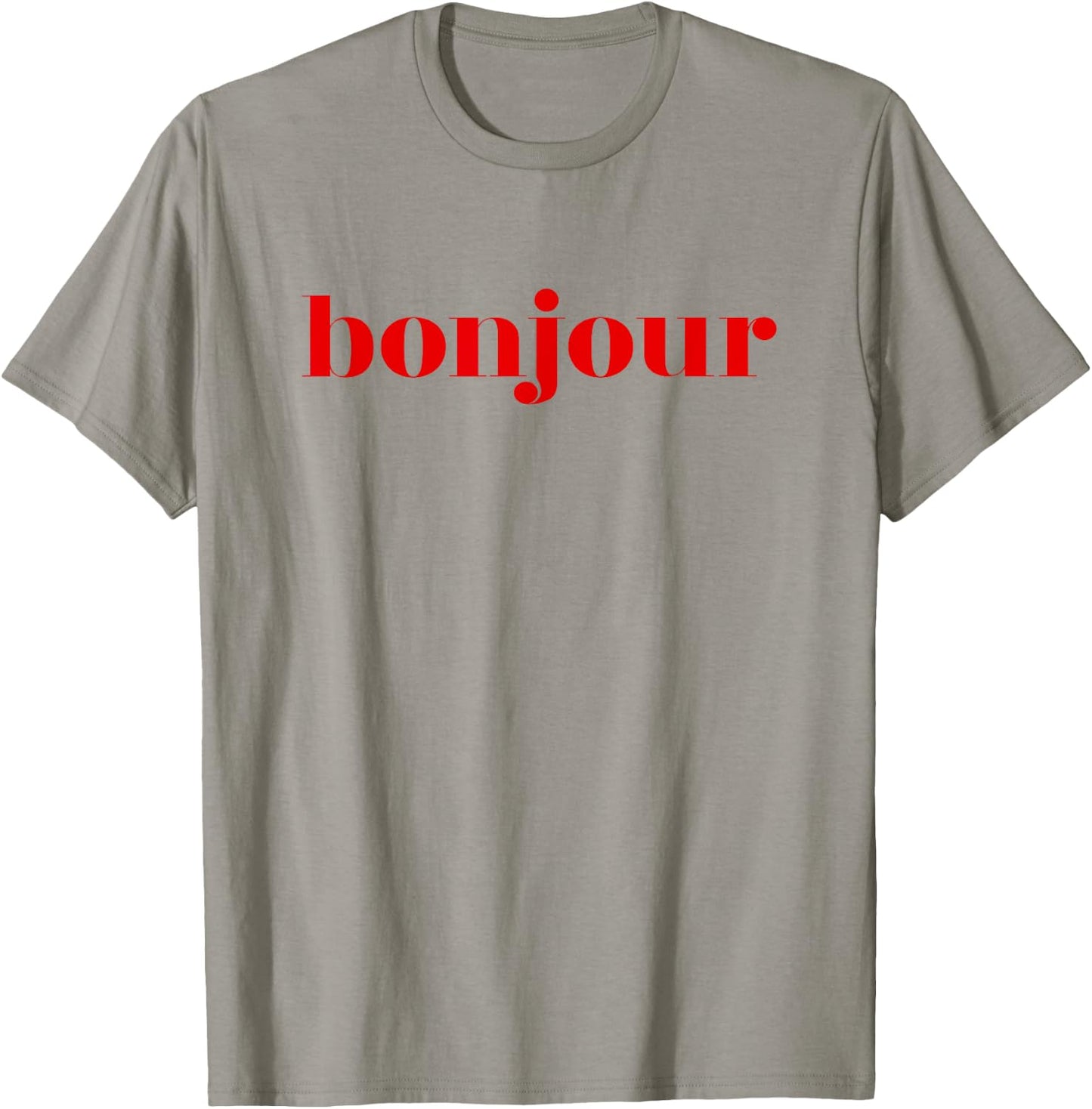Bonjour - French Lover Gift T-Shirt - T-Shirt | Sand