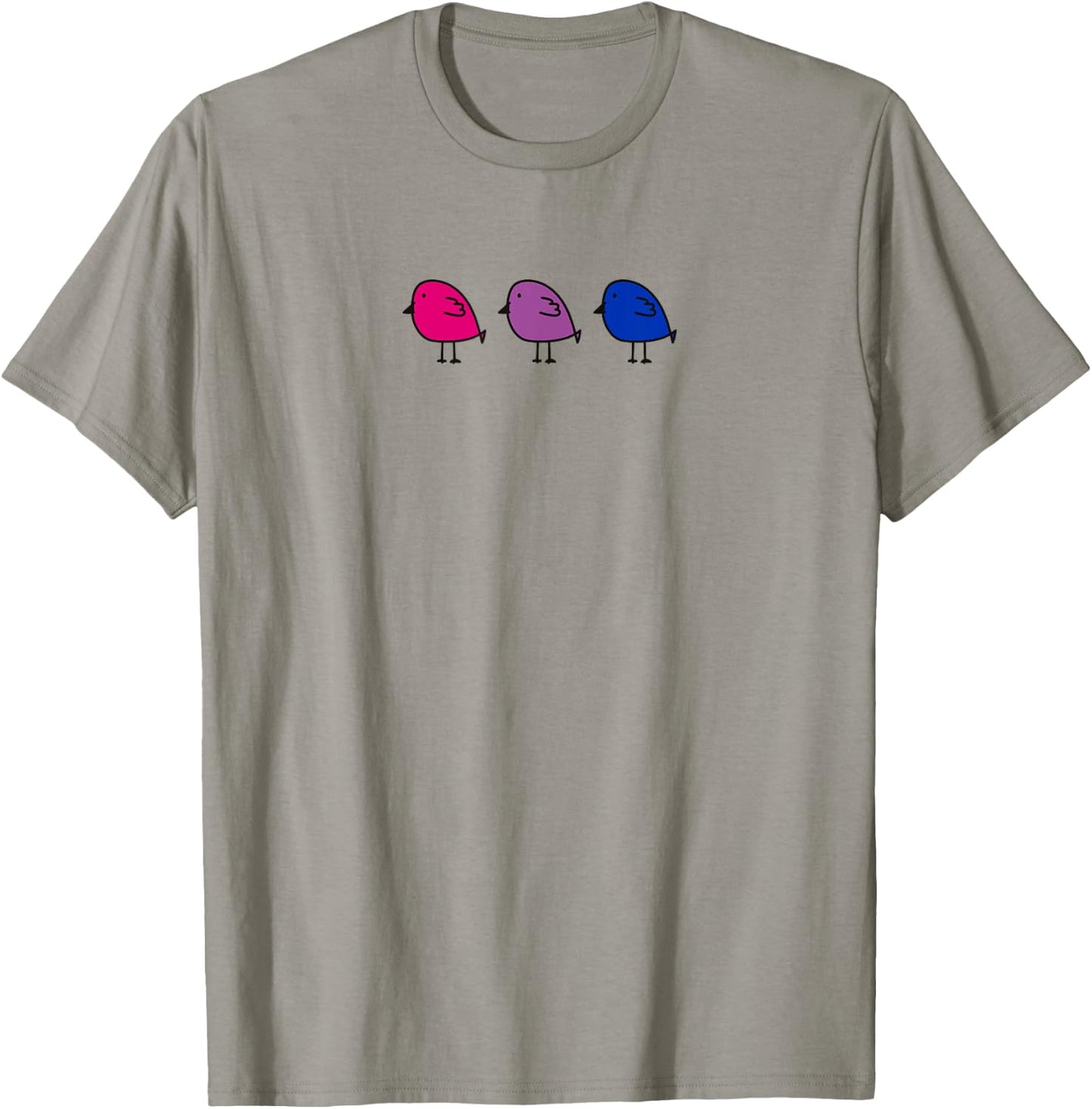 Bisexual Pride Subtle Bi Pride Flag Birds Bi Flag Colors T-Shirt - T-Shirt | Sand
